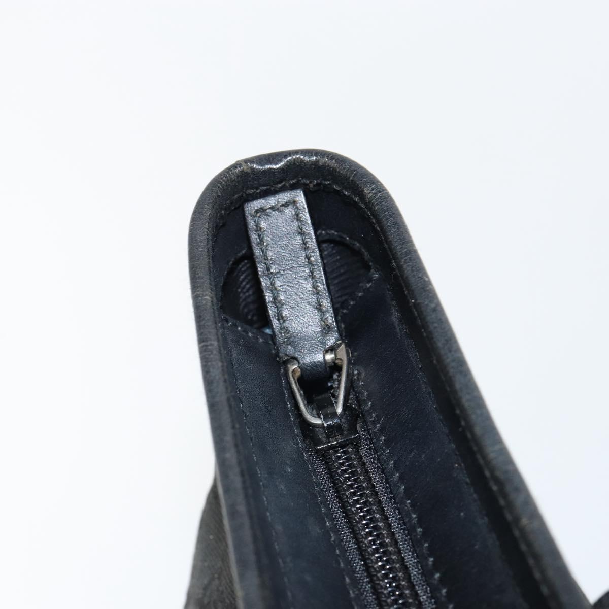 GUCCI GG Canvas Tote Bag Black Silver 34339 Auth yk19701