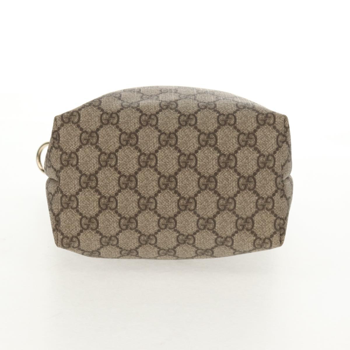 GUCCI GG Supreme Tote Bag PVC Leather Beige Silver 189897 Auth yk19708V