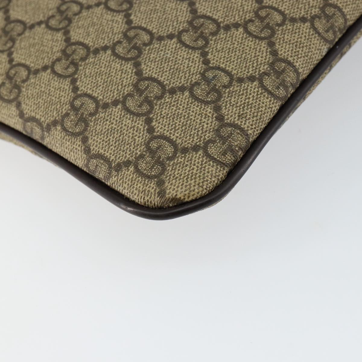 GUCCI GG Supreme Shoulder Bag PVC Beige Gold 201538 Auth yk19709