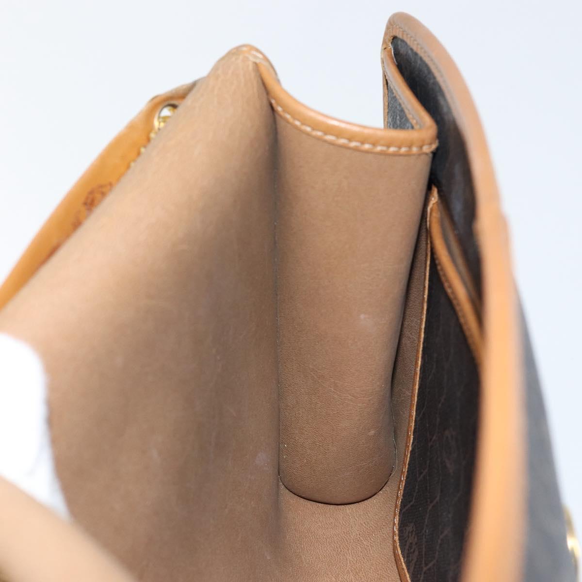 Christian Dior Honeycomb Canvas Chain Shoulder Bag PVC Black Gold Auth yk19714