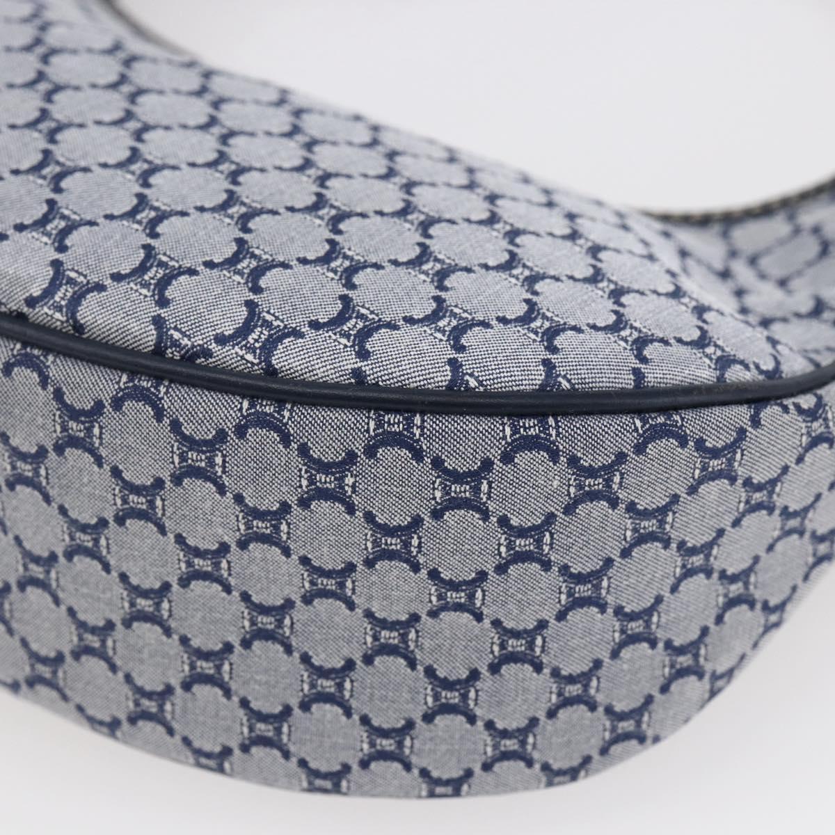 CELINE Macadam Canvas Hand Bag Navy Auth yk19718