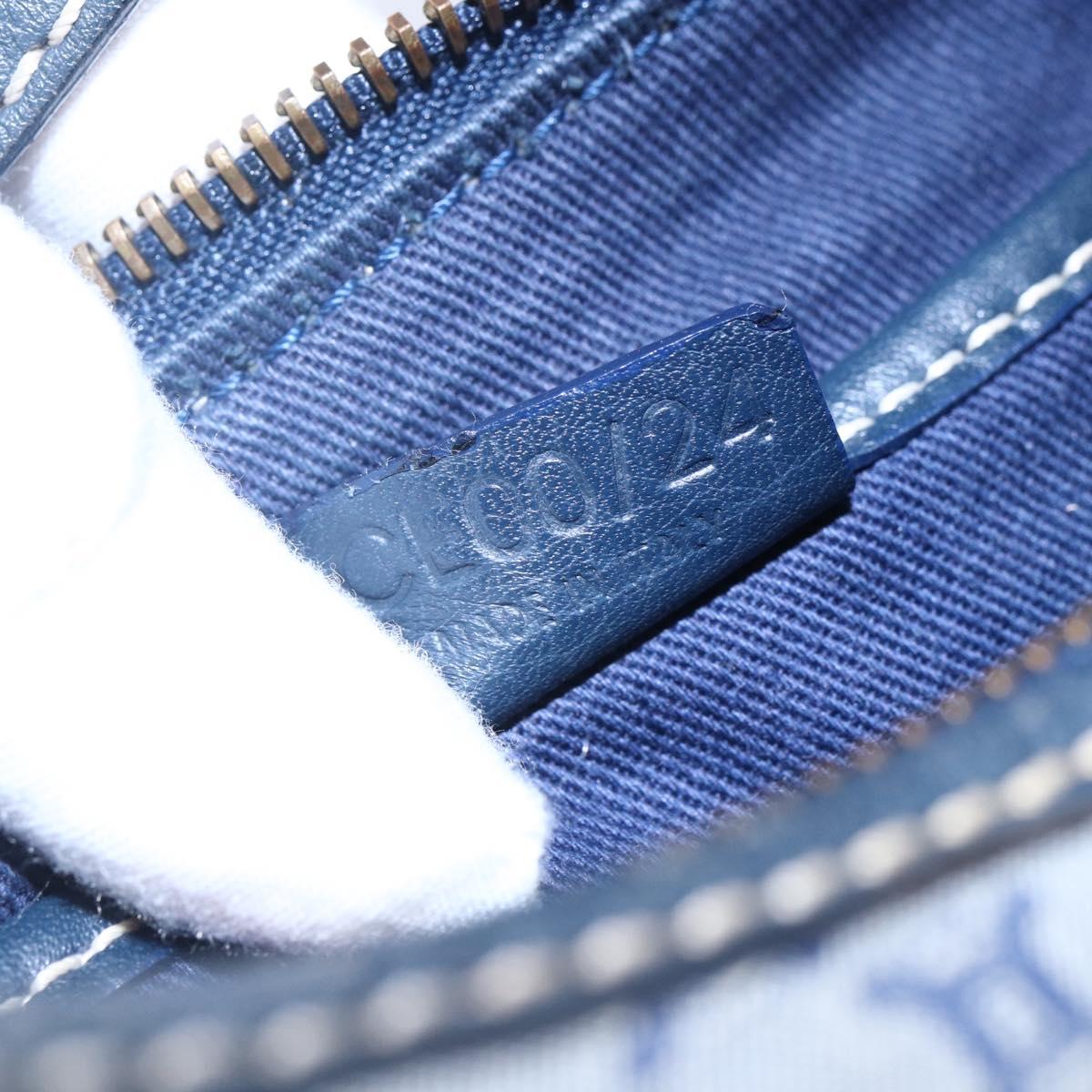 CELINE Macadam Canvas Hand Bag Navy Auth yk19718