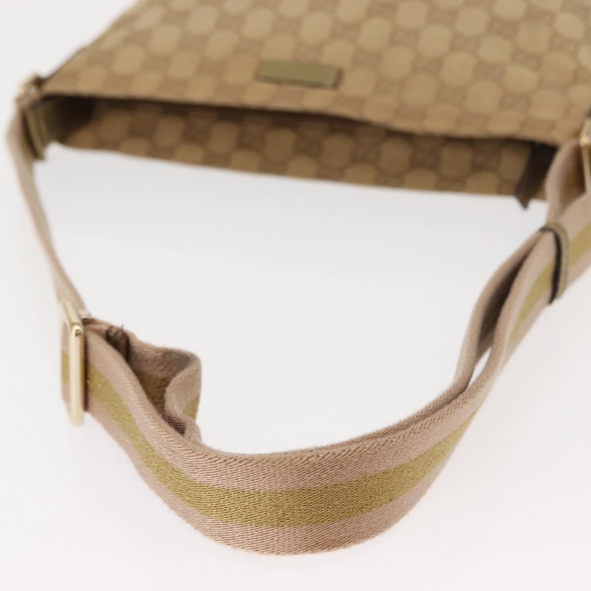 GUCCI GG Canvas Sherry Line Shoulder Bag Beige Gold 189749 001998 Auth yk19719