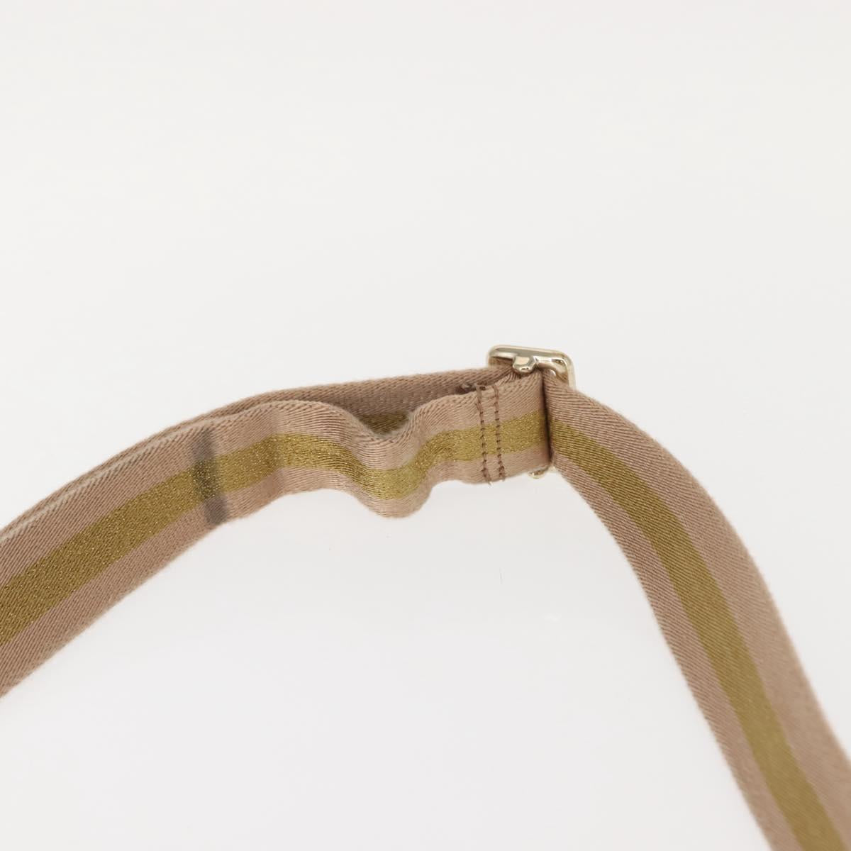 GUCCI GG Canvas Sherry Line Shoulder Bag Beige Gold 189749 001998 Auth yk19719