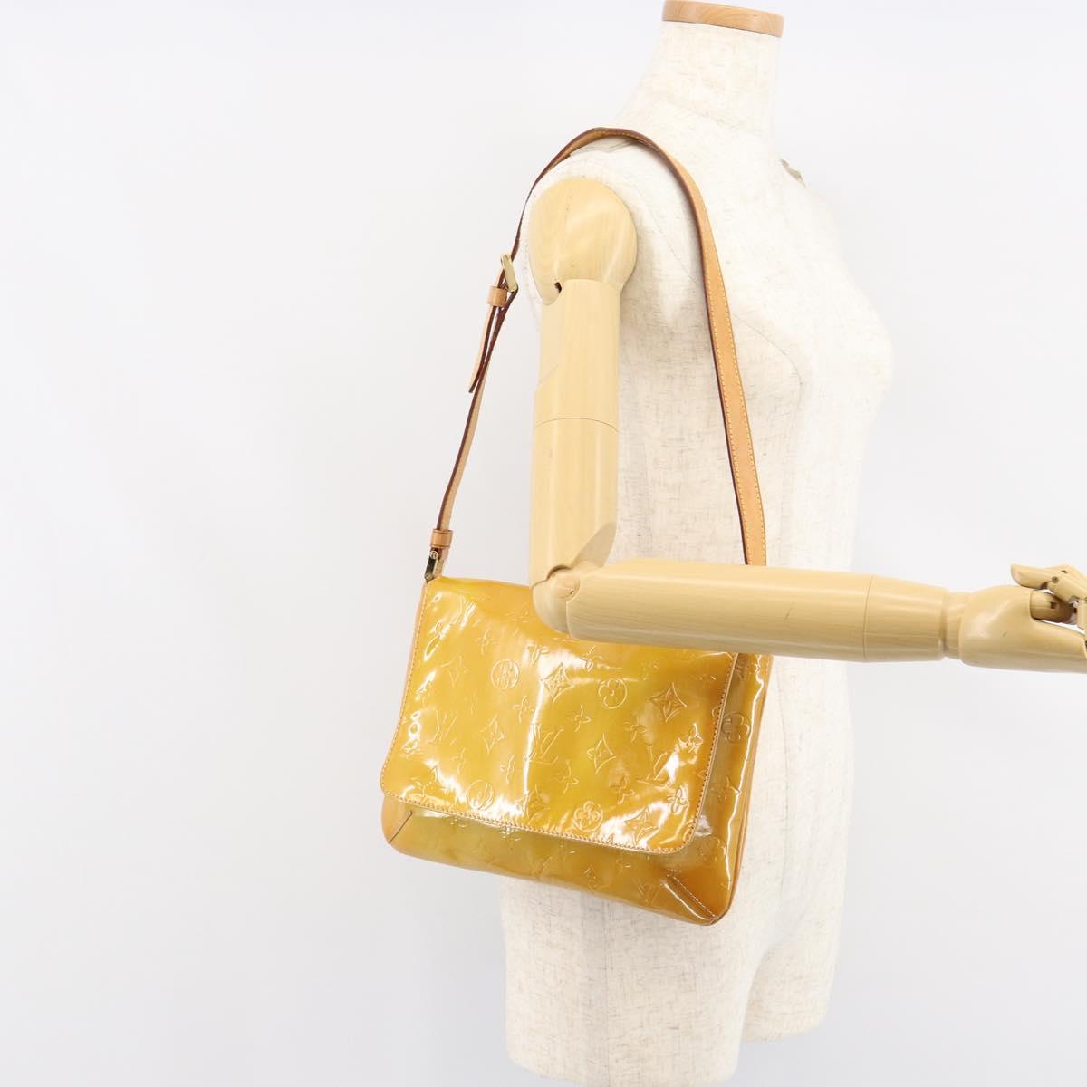 LOUIS VUITTON Monogram Vernis Thompson Street Bag Beige M91301 LV Auth yk19727