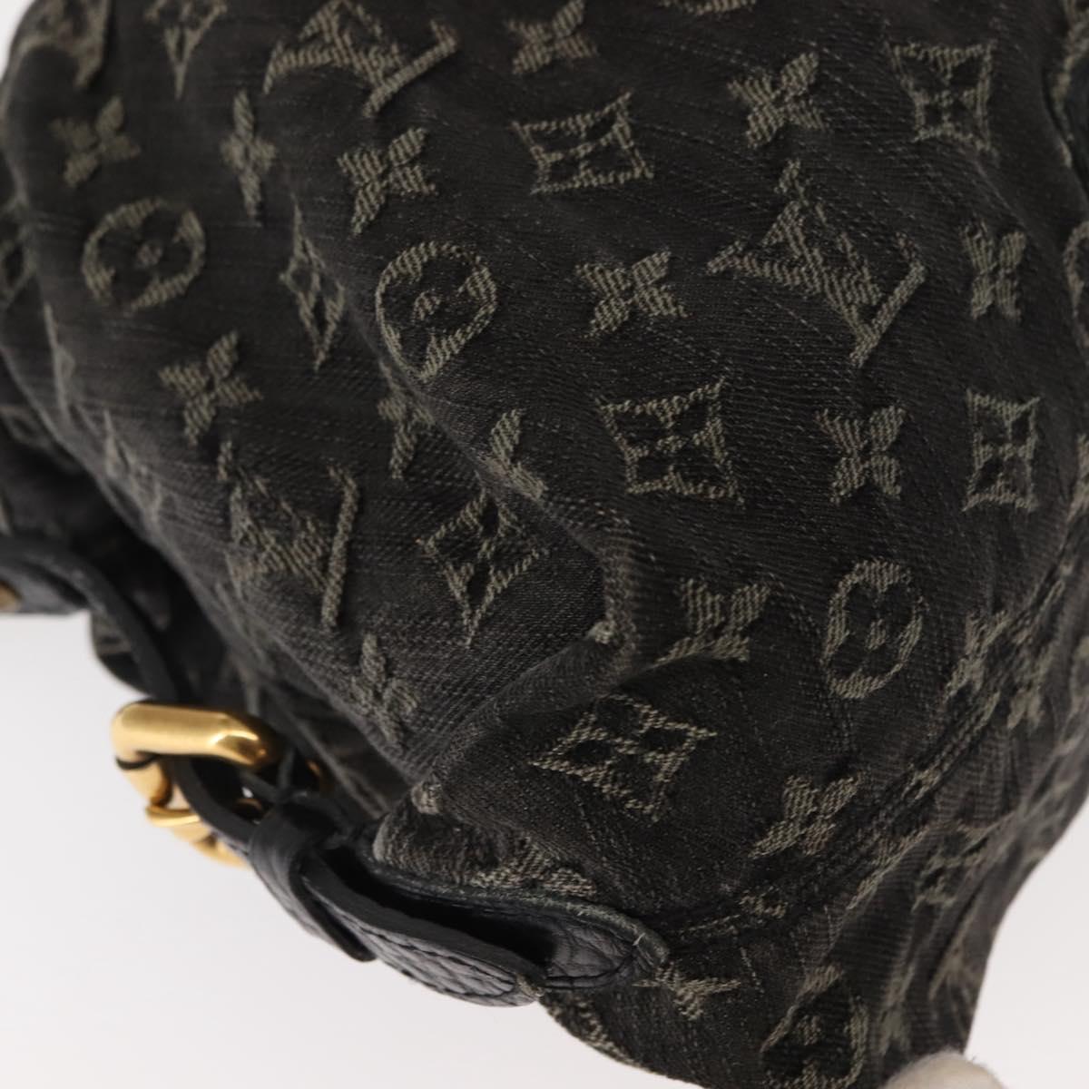LOUIS VUITTON Monogram Denim Neo Cabby MM Bag 2way Black M95351 LV Auth yk19739