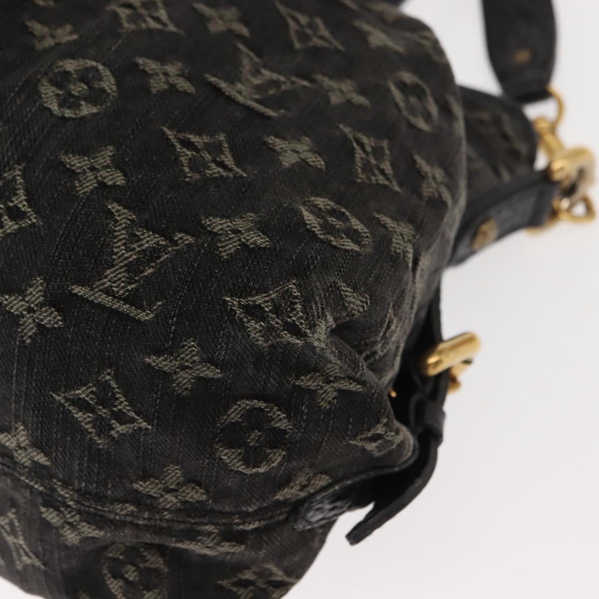 LOUIS VUITTON Monogram Denim Neo Cabby MM Bag 2way Black M95351 LV Auth yk19739