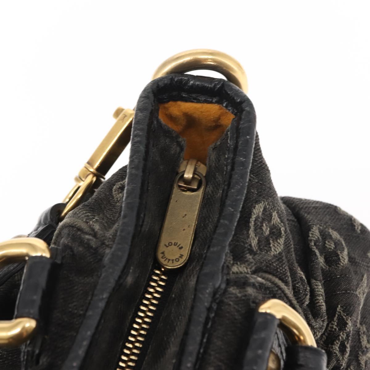 LOUIS VUITTON Monogram Denim Neo Cabby MM Bag 2way Black M95351 LV Auth yk19739