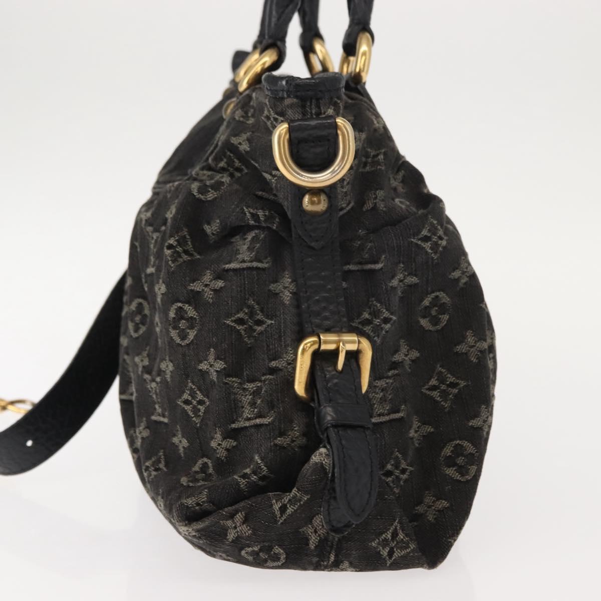 LOUIS VUITTON Monogram Denim Neo Cabby MM Bag 2way Black M95351 LV Auth yk19739