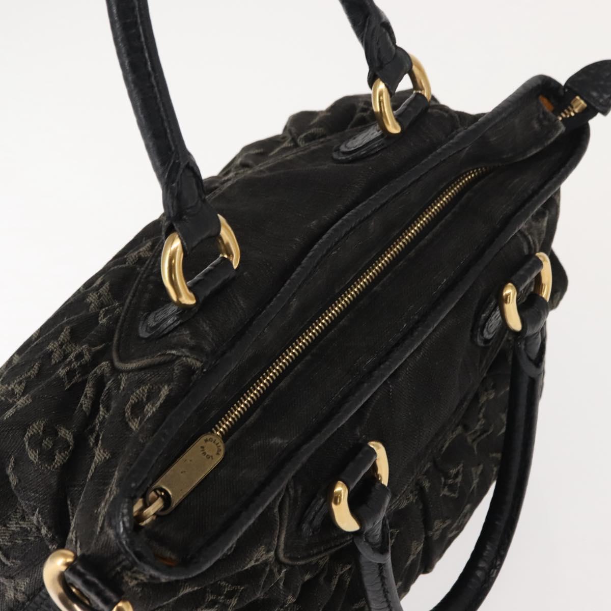 LOUIS VUITTON Monogram Denim Neo Cabby MM Bag 2way Black M95351 LV Auth yk19739
