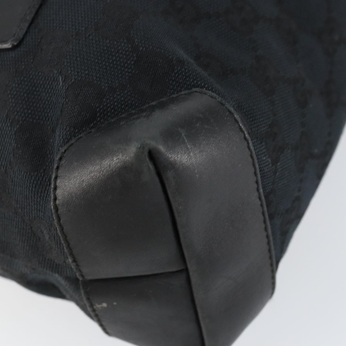 GUCCI GG Canvas Tote Bag Black 019 0402 Auth yk19746