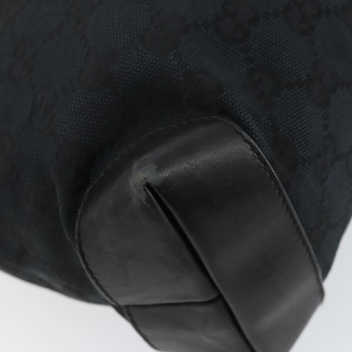 GUCCI GG Canvas Tote Bag Black 019 0402 Auth yk19746
