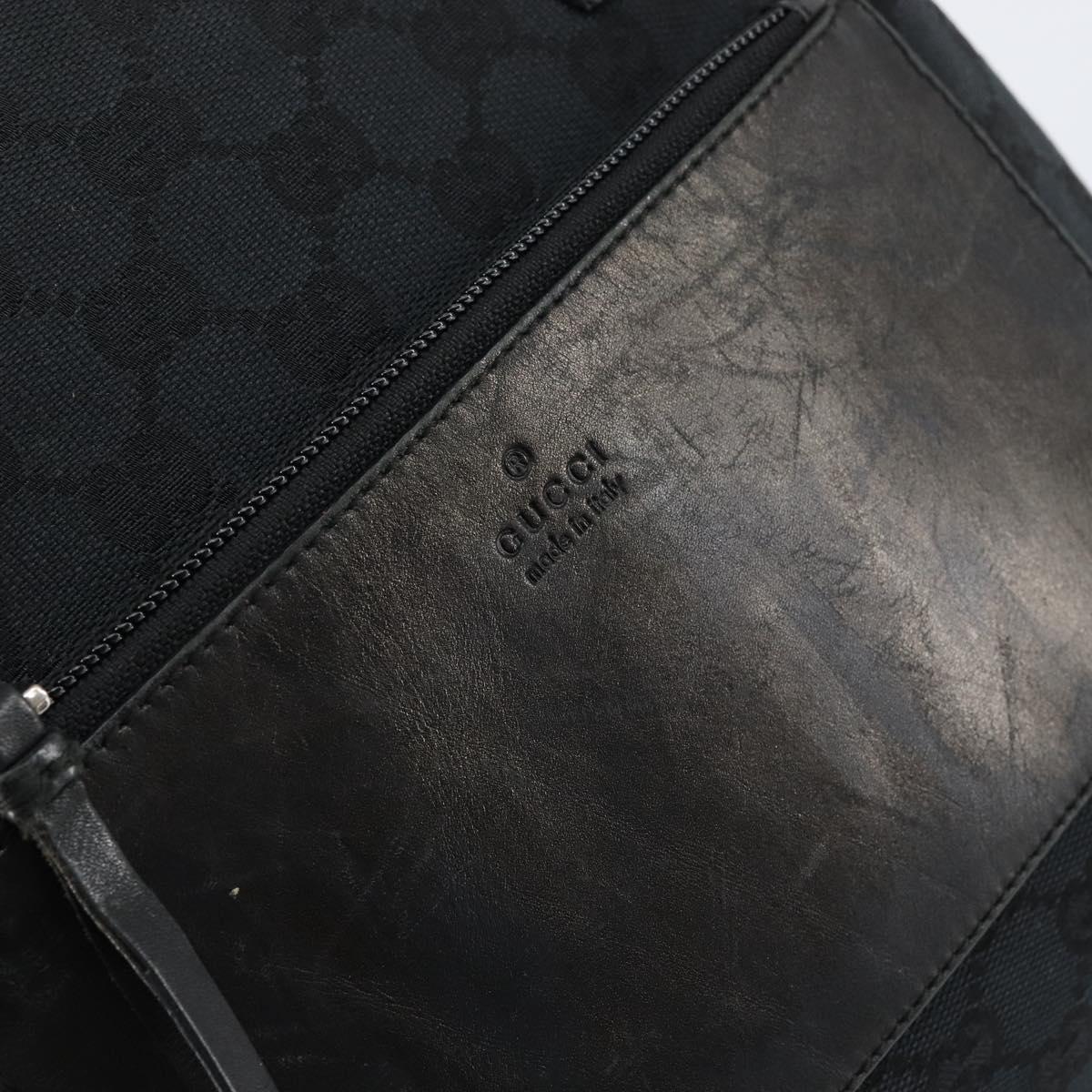 GUCCI GG Canvas Tote Bag Black 019 0402 Auth yk19746