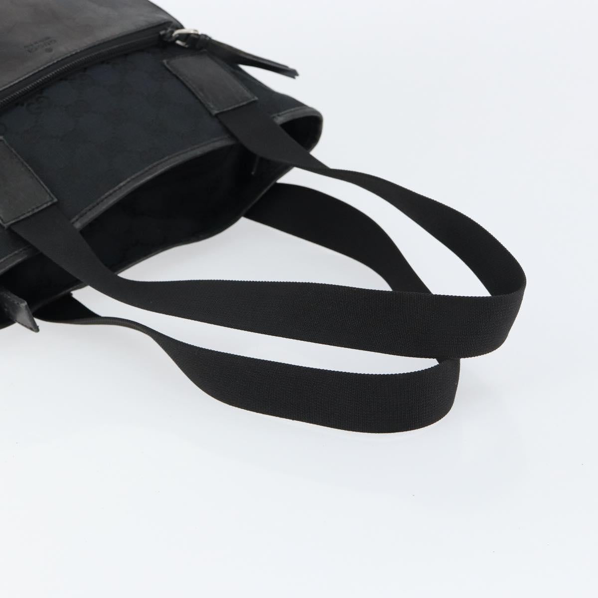 GUCCI GG Canvas Tote Bag Black 019 0402 Auth yk19746