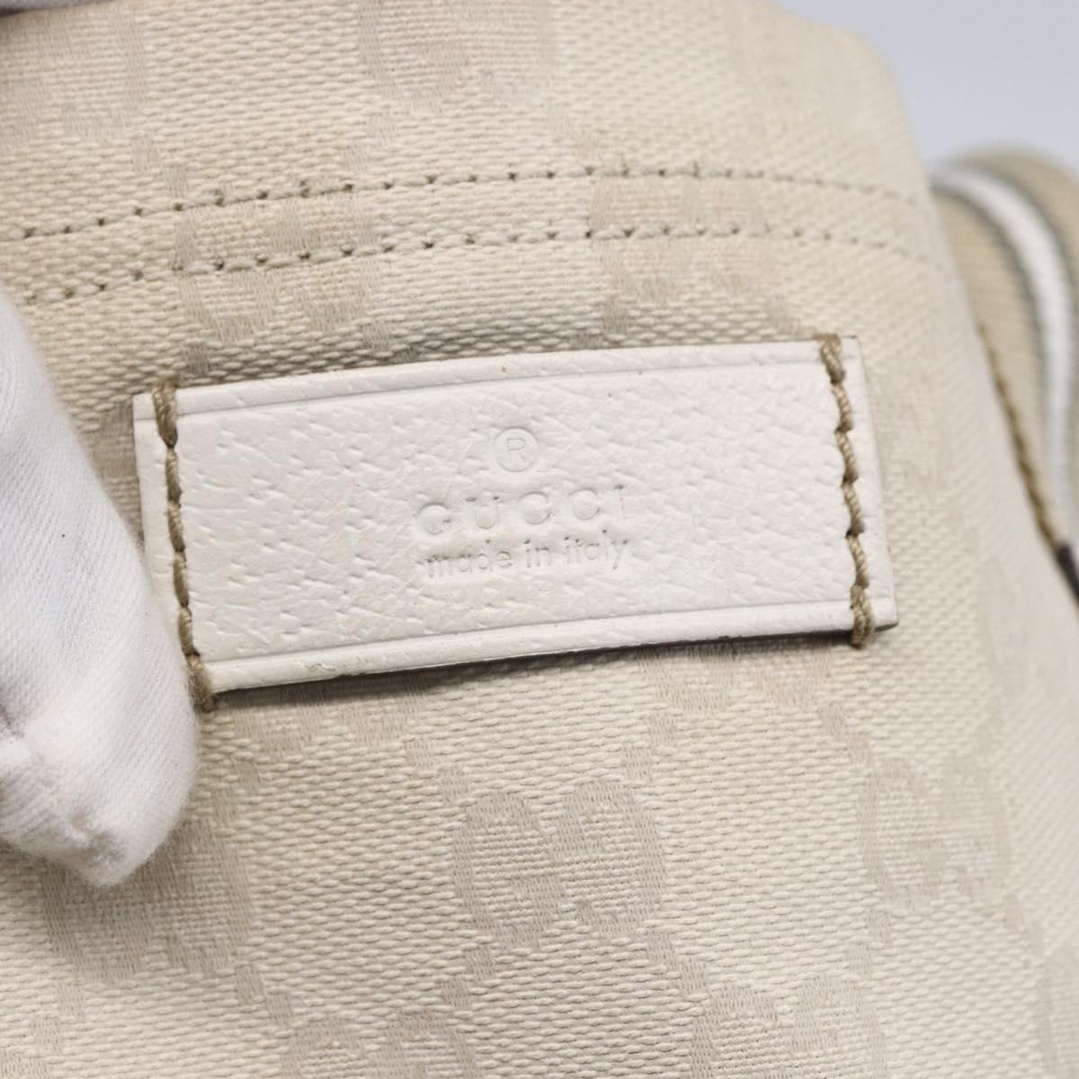 GUCCI GG Canvas Tote Bag White Beige 189669 Auth yk19750