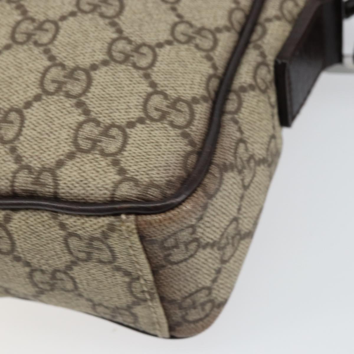 GUCCI GG Supreme Shoulder Bag PVC Beige Silver 122754 Auth yk19762