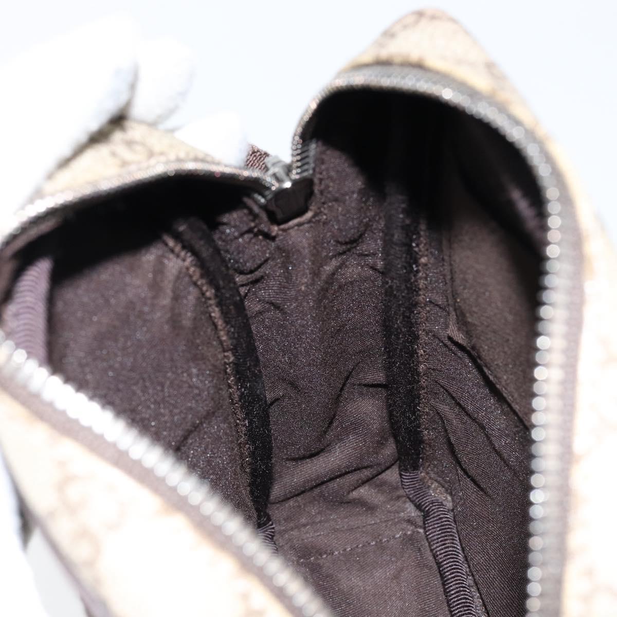 GUCCI GG Supreme Shoulder Bag PVC Beige Silver 122754 Auth yk19762