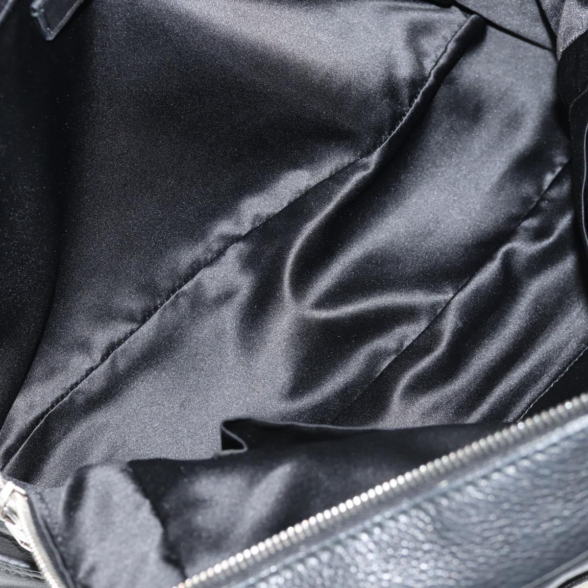 SAINT LAURENT Shoulder Bag Leather Black Silver 227747 Auth yk19763V
