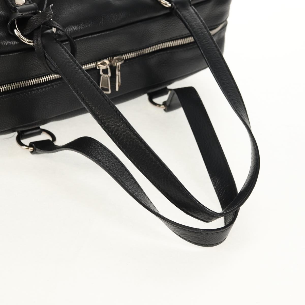 SAINT LAURENT Shoulder Bag Leather Black Silver 227747 Auth yk19763V