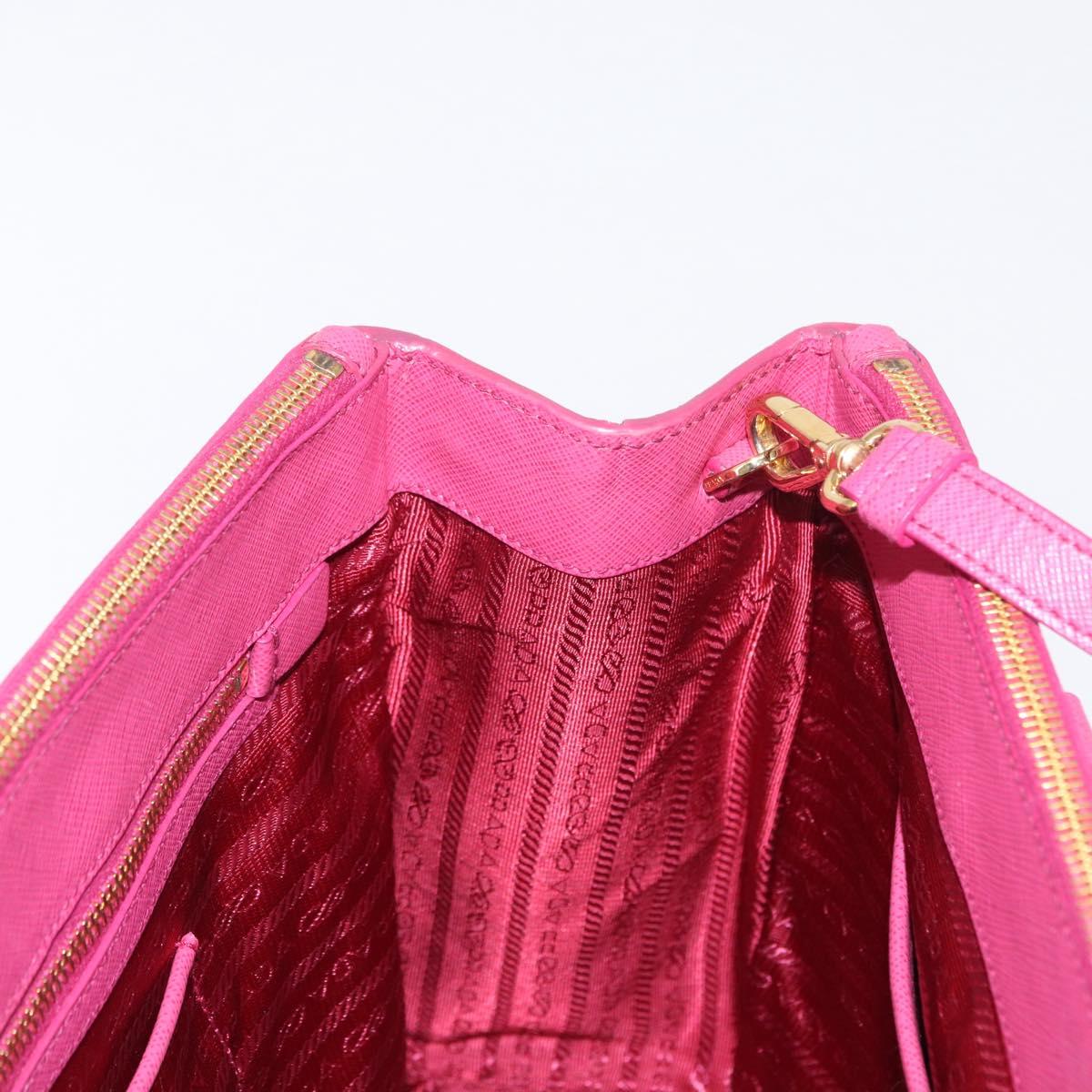 PRADA Galleria Hand Bag Safiano leather 2way Pink Gold Auth yk19769