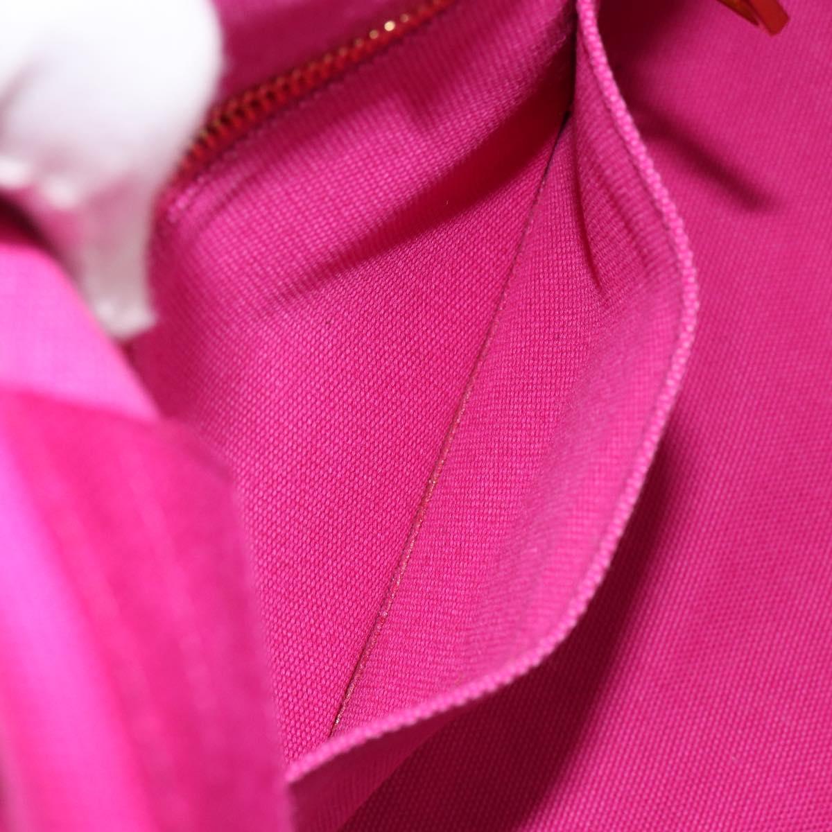 PRADA Canapa MM Hand Bag Canvas Pink Gold Auth yk19772