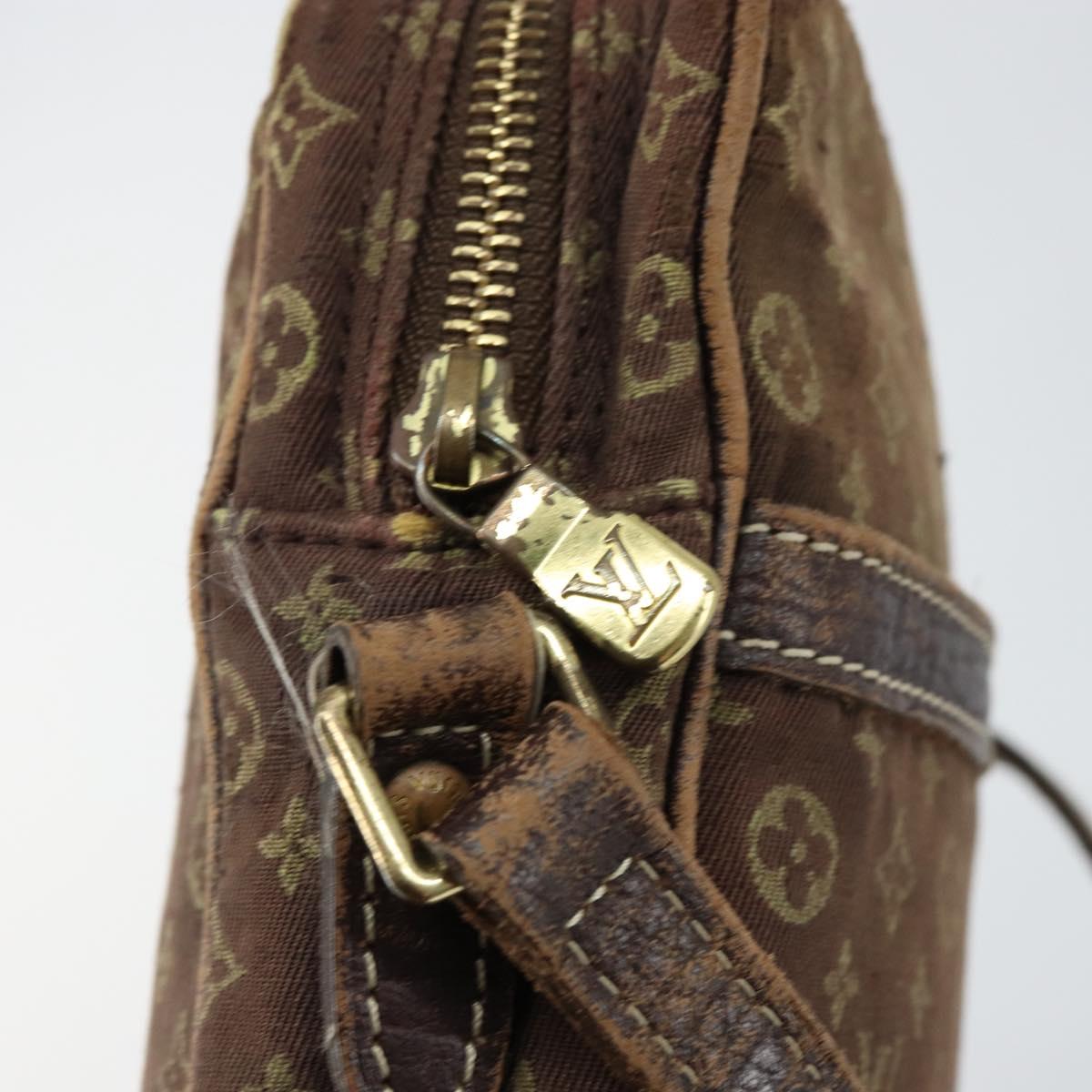 LOUIS VUITTON Monogram Mini Lin Danube Shoulder Bag Ebene M95228 LV Auth yk19789