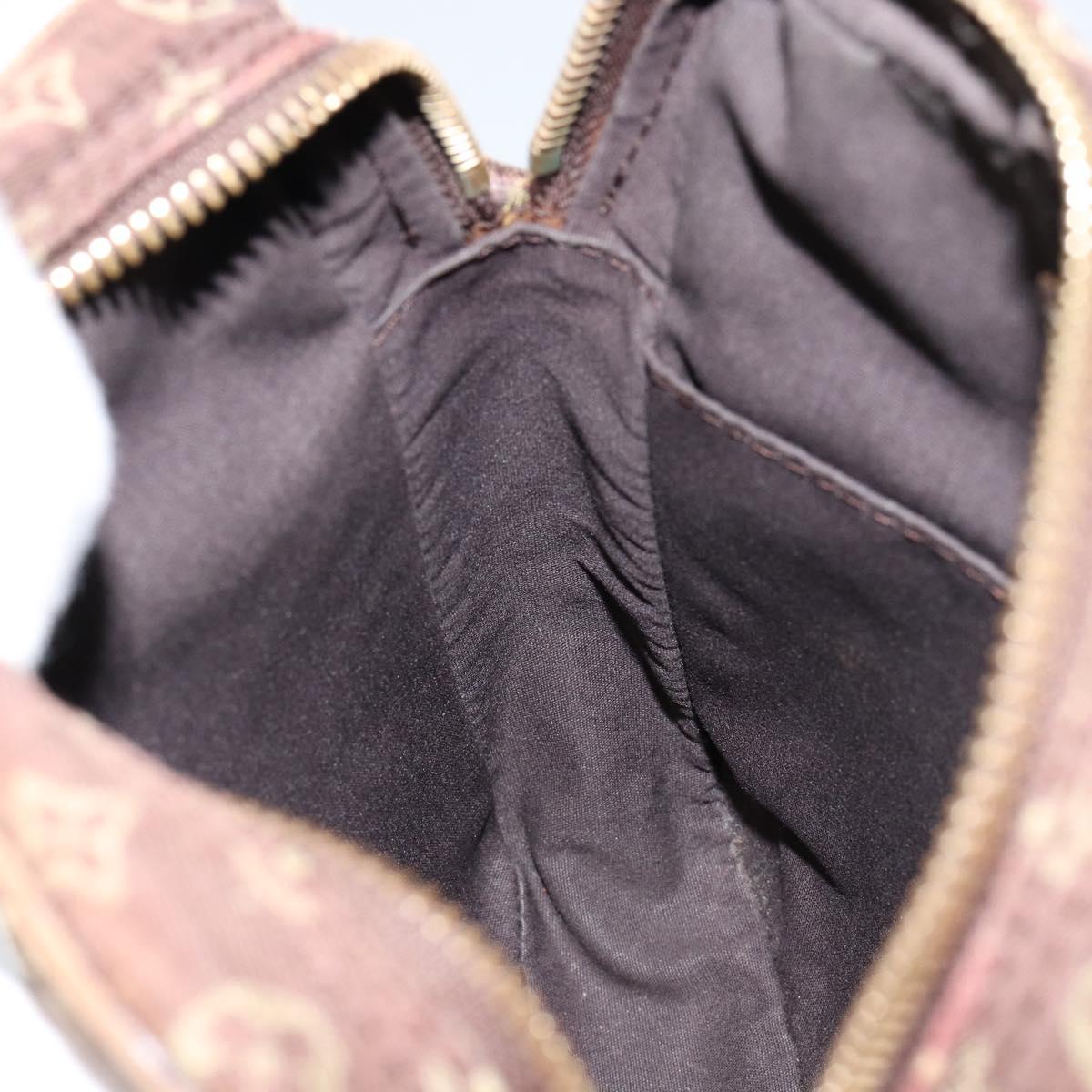 LOUIS VUITTON Monogram Mini Lin Danube Shoulder Bag Ebene M95228 LV Auth yk19789