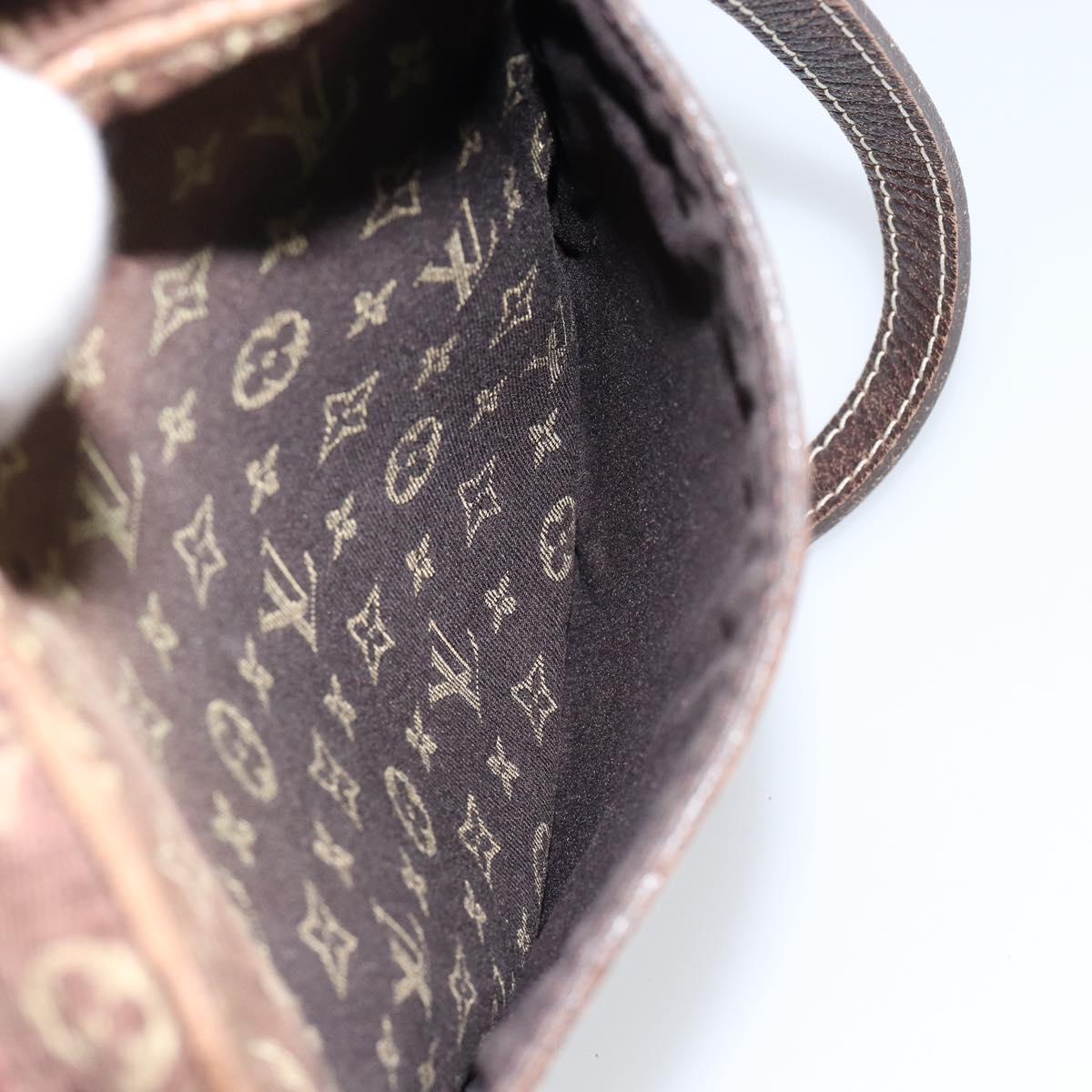 LOUIS VUITTON Monogram Mini Lin Danube Shoulder Bag Ebene M95228 LV Auth yk19789