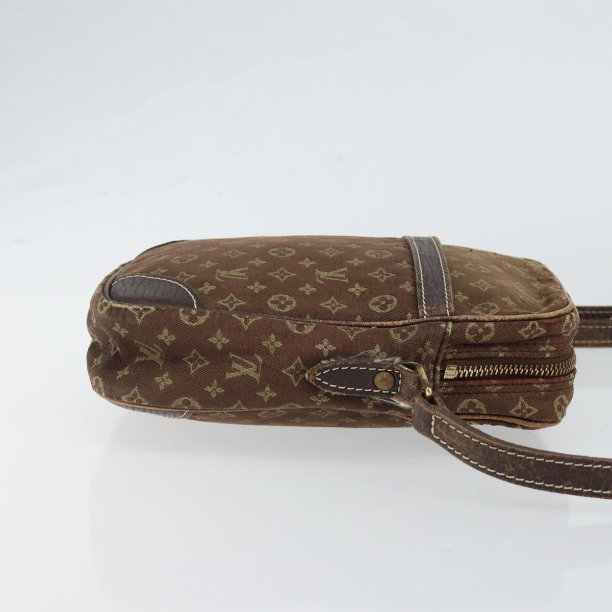 LOUIS VUITTON Monogram Mini Lin Danube Shoulder Bag Ebene M95228 LV Auth yk19789