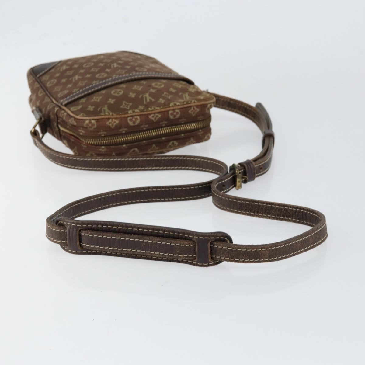 LOUIS VUITTON Monogram Mini Lin Danube Shoulder Bag Ebene M95228 LV Auth yk19789