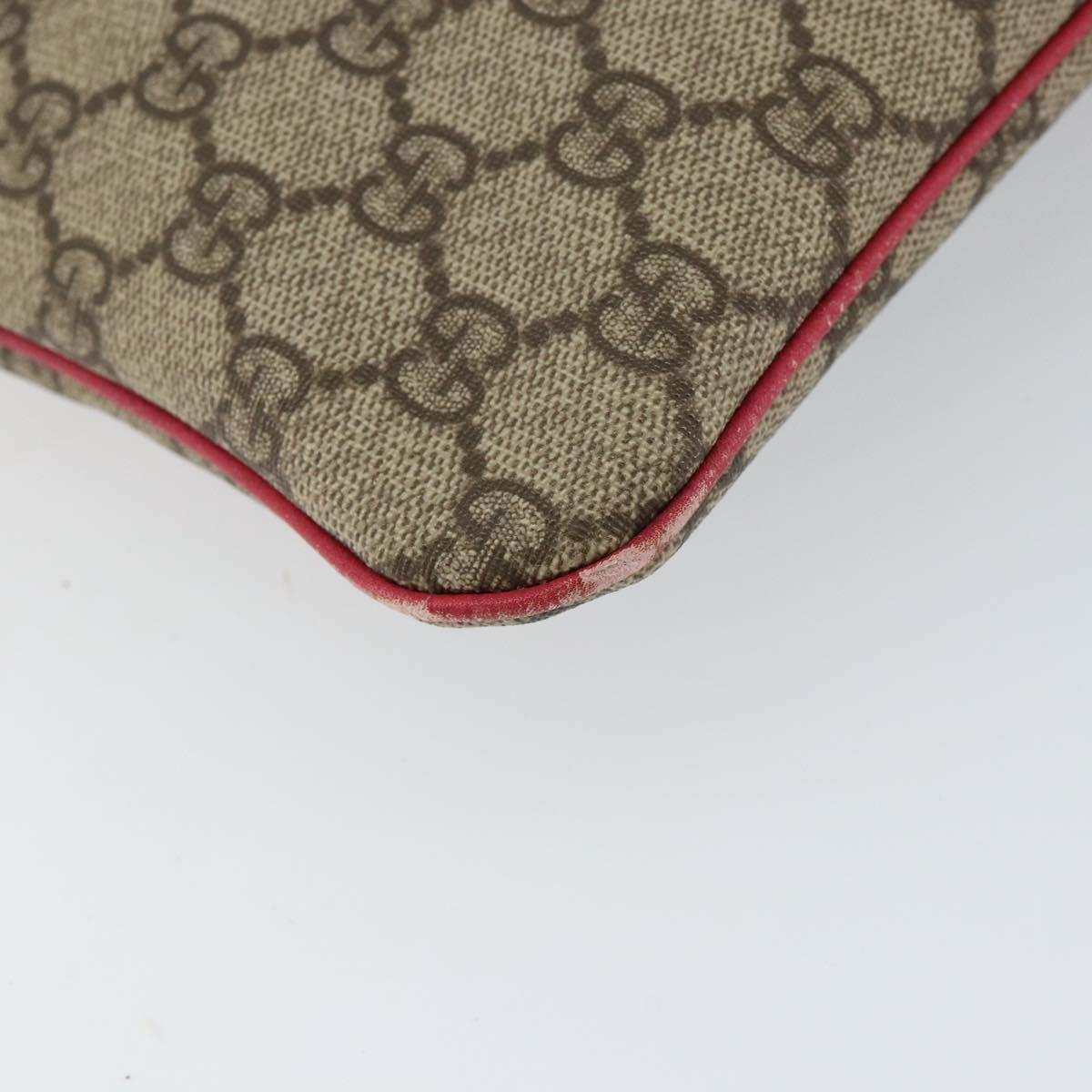 GUCCI GG Supreme Hand Bag PVC Beige 117551 Auth yk19795