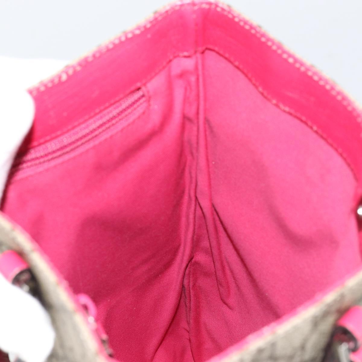 GUCCI GG Supreme Hand Bag PVC Beige 117551 Auth yk19795