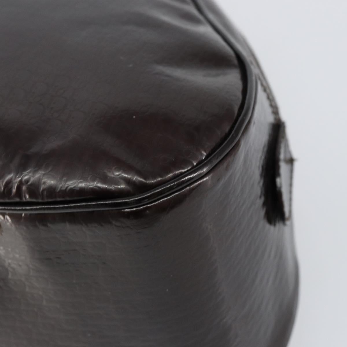 Christian Dior Double Saddle bag Trotter Canvas Hand Bag Brown Gold Auth yk19802