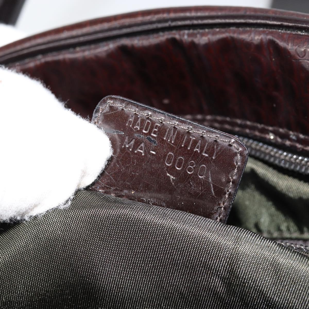 Christian Dior Double Saddle bag Trotter Canvas Hand Bag Brown Gold Auth yk19802