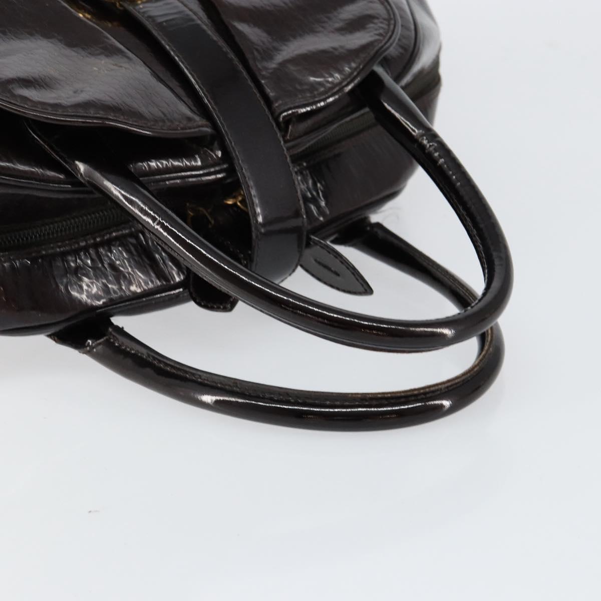 Christian Dior Double Saddle bag Trotter Canvas Hand Bag Brown Gold Auth yk19802