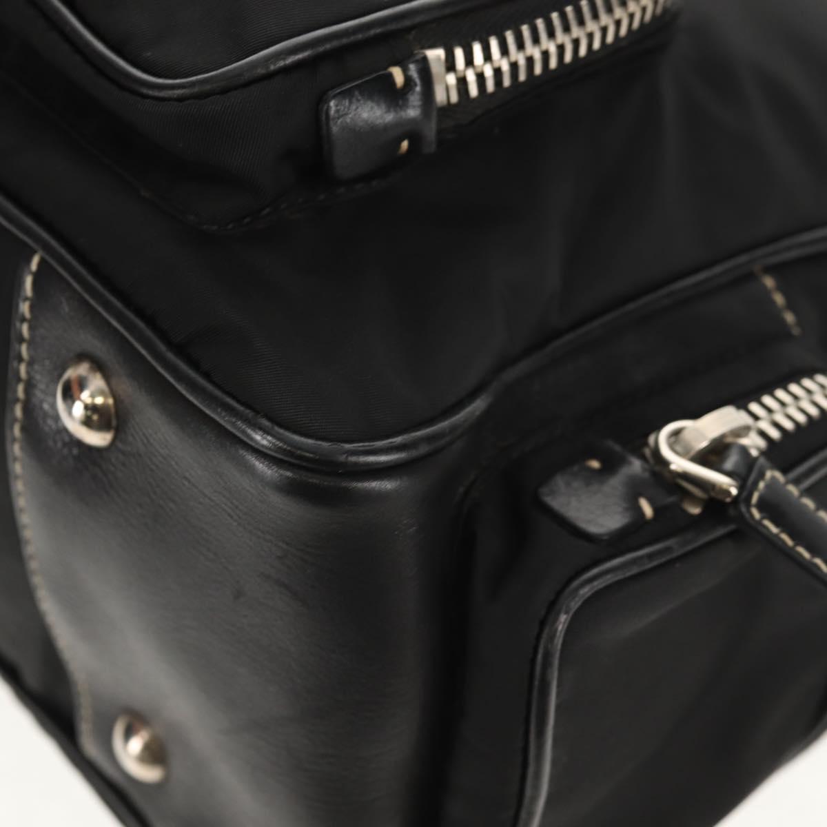 PRADA Shoulder Bag Nylon Black Silver Auth yk19806V