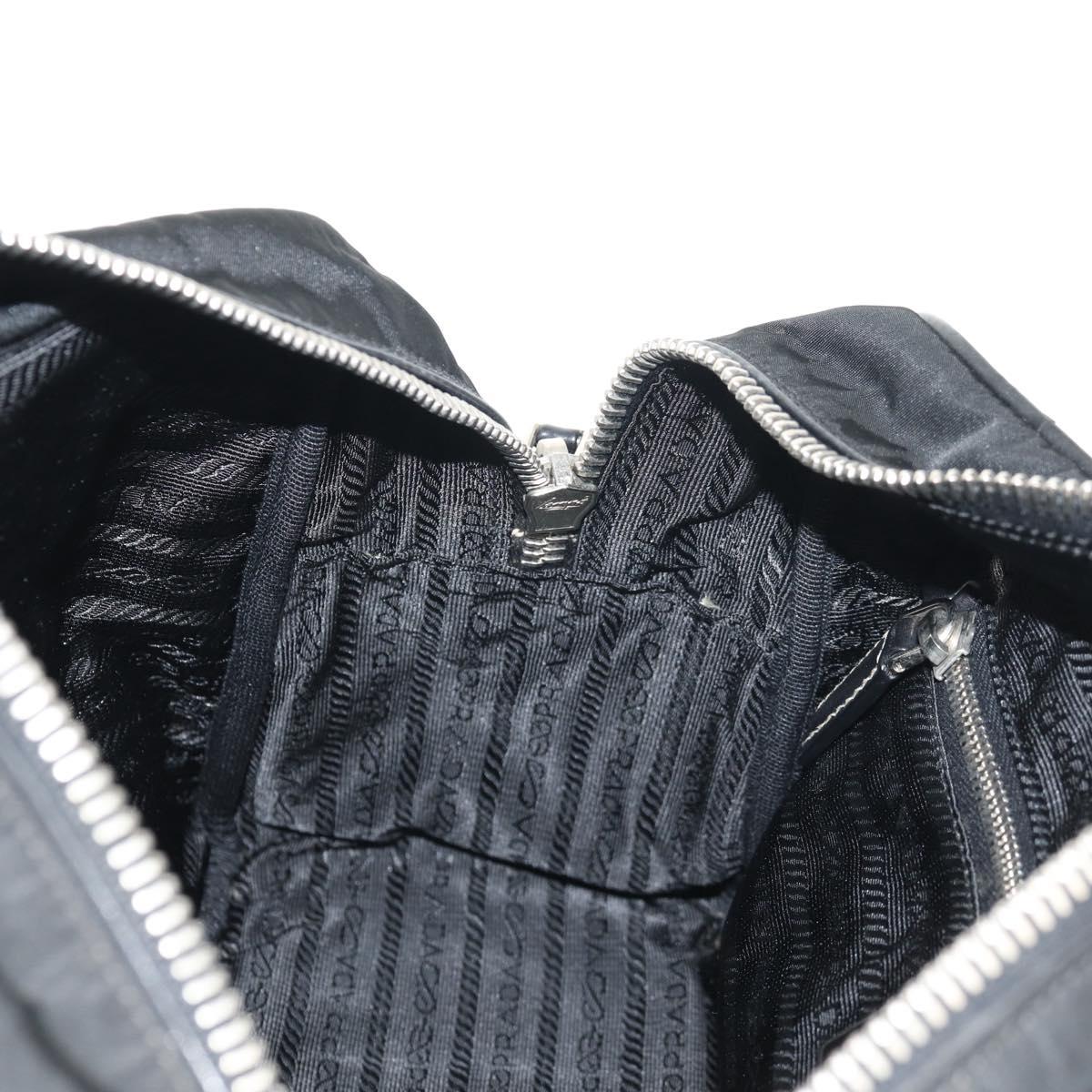 PRADA Shoulder Bag Nylon Black Silver Auth yk19806V