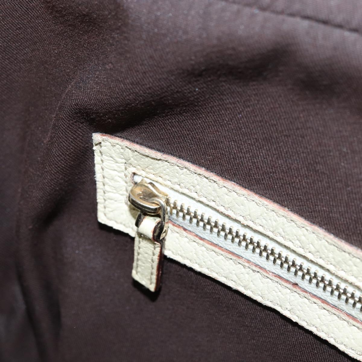 GUCCI GG Canvas Web Sherry Line Hand Bag Beige Gold 145997 Auth yk19807