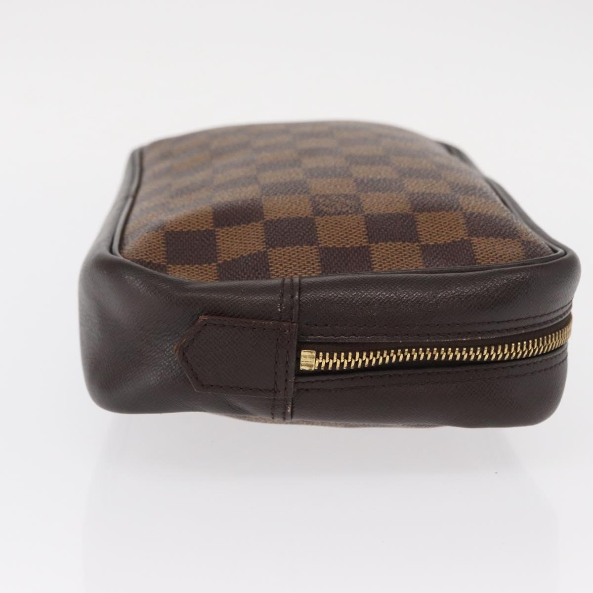 LOUIS VUITTON Damier Ebene Trousse Toilette 25 Clutch Bag N47624 LV Auth yk19812