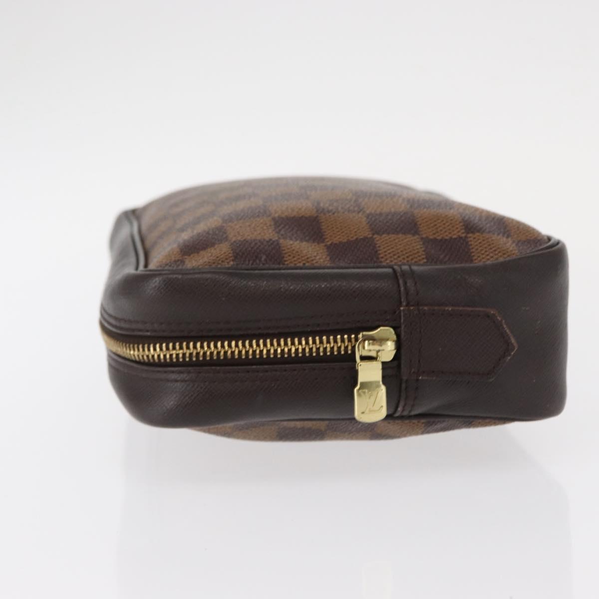 LOUIS VUITTON Damier Ebene Trousse Toilette 25 Clutch Bag N47624 LV Auth yk19812