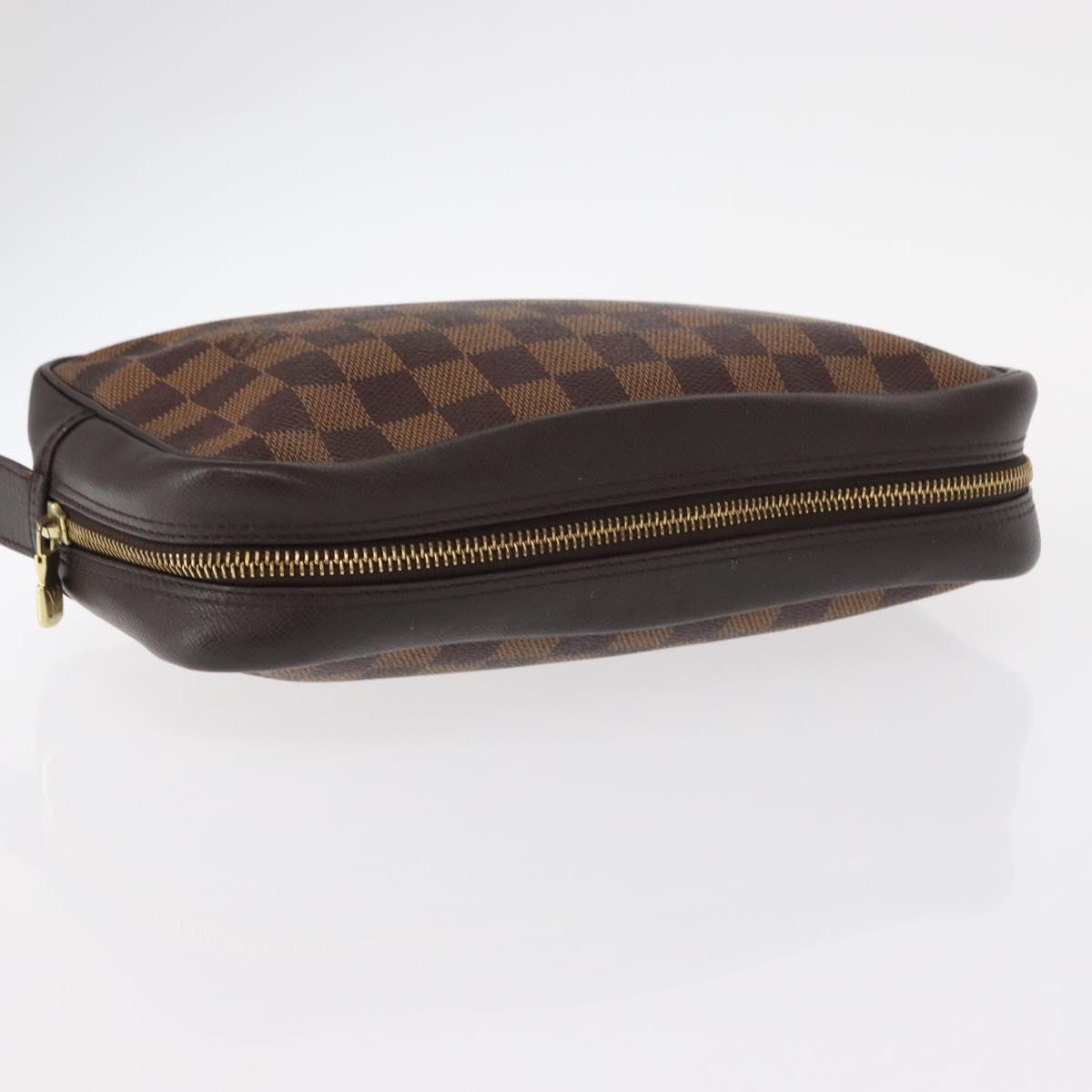LOUIS VUITTON Damier Ebene Trousse Toilette 25 Clutch Bag N47624 LV Auth yk19812