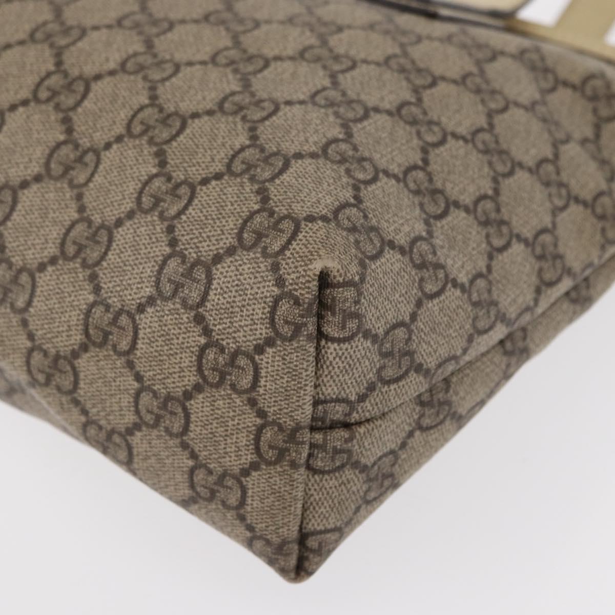 GUCCI GG Supreme Tote Bag PVC Beige 211138 Auth yk19814