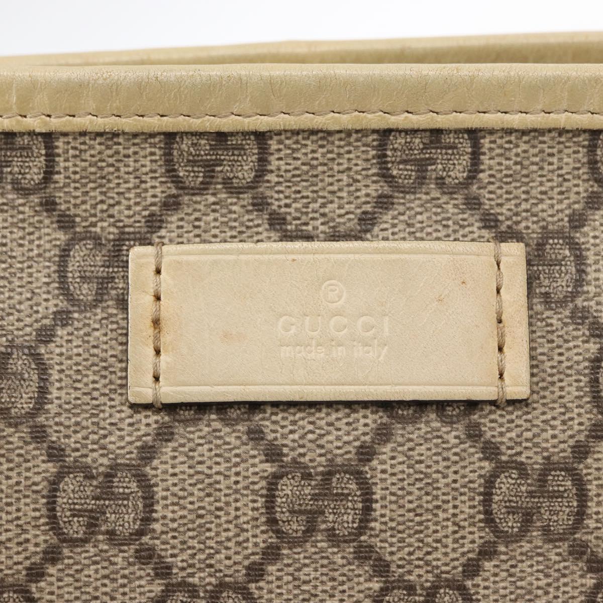 GUCCI GG Supreme Tote Bag PVC Beige 211138 Auth yk19814