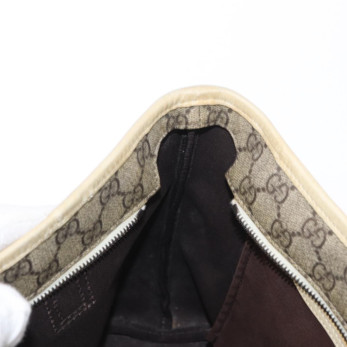GUCCI GG Supreme Tote Bag PVC Beige 211138 Auth yk19814