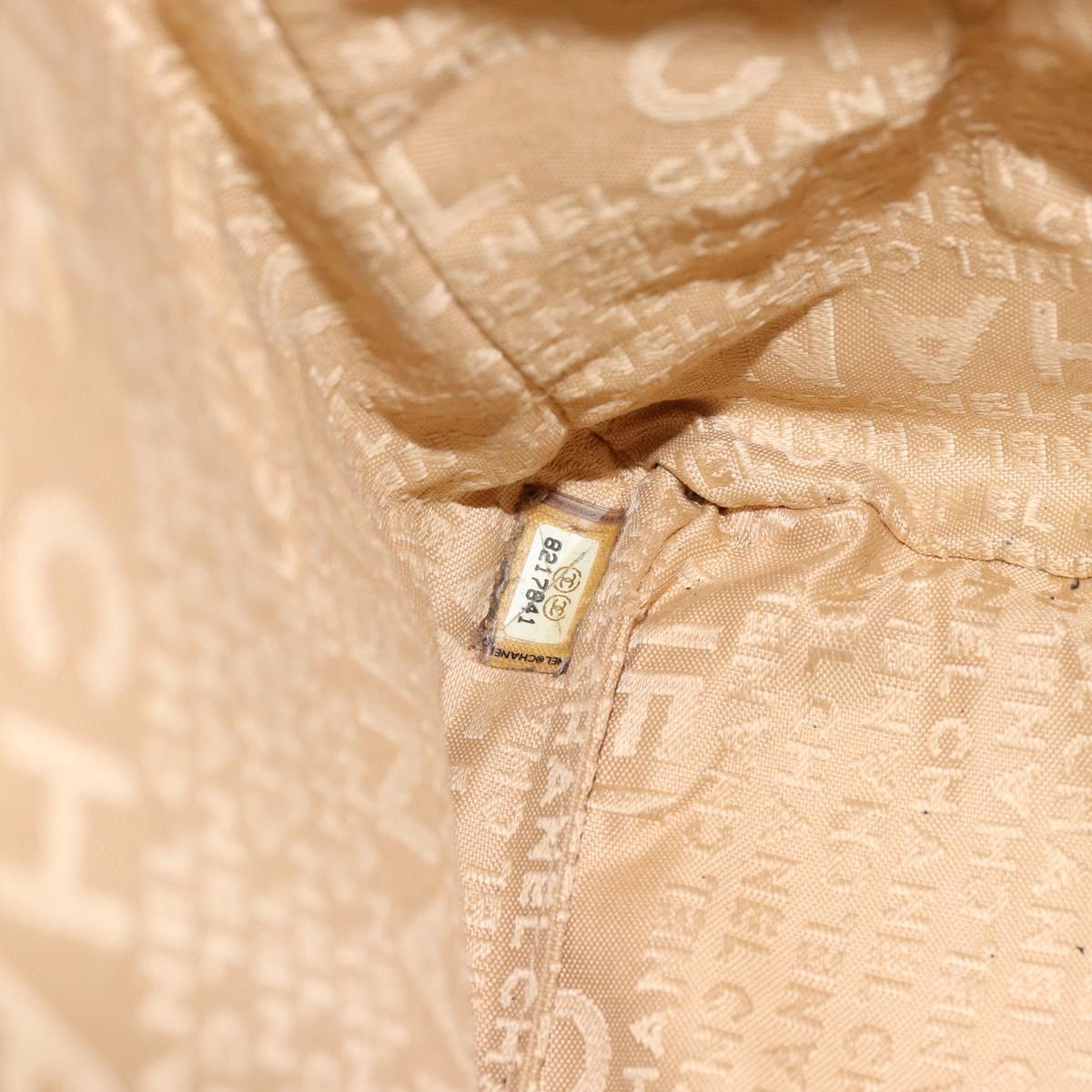 CHANEL Choco Bar Hand Bag Leather Black Silver CC Auth yk19815