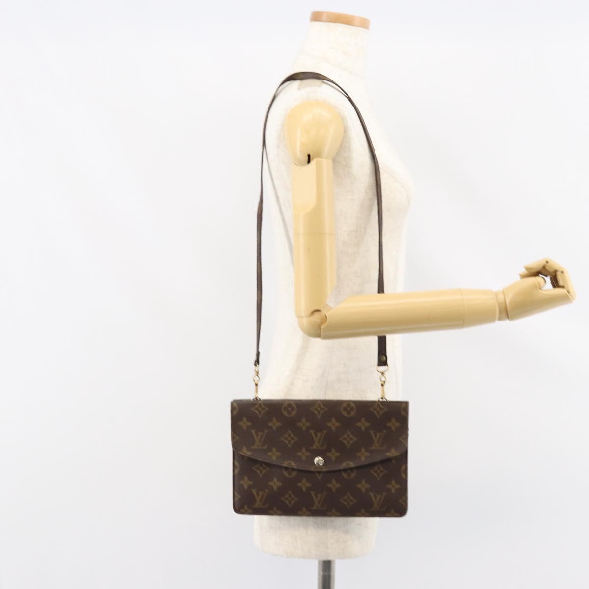 LOUIS VUITTON Monogram Double Rabat Shoulder Bag M51815 LV Auth yk19818