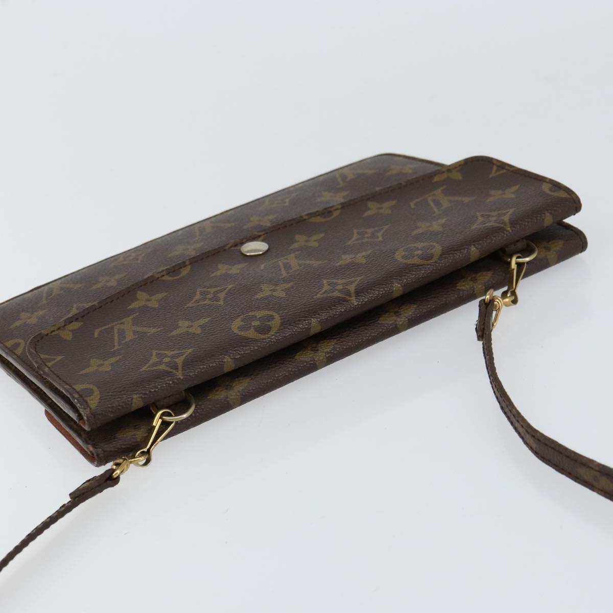 LOUIS VUITTON Monogram Double Rabat Shoulder Bag M51815 LV Auth yk19818