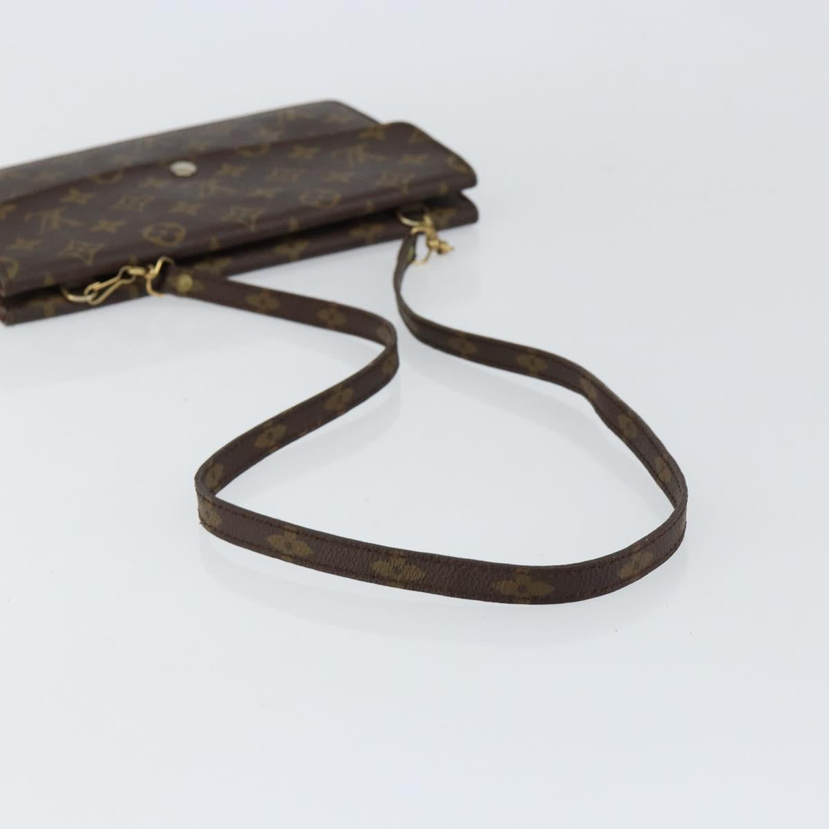 LOUIS VUITTON Monogram Double Rabat Shoulder Bag M51815 LV Auth yk19818
