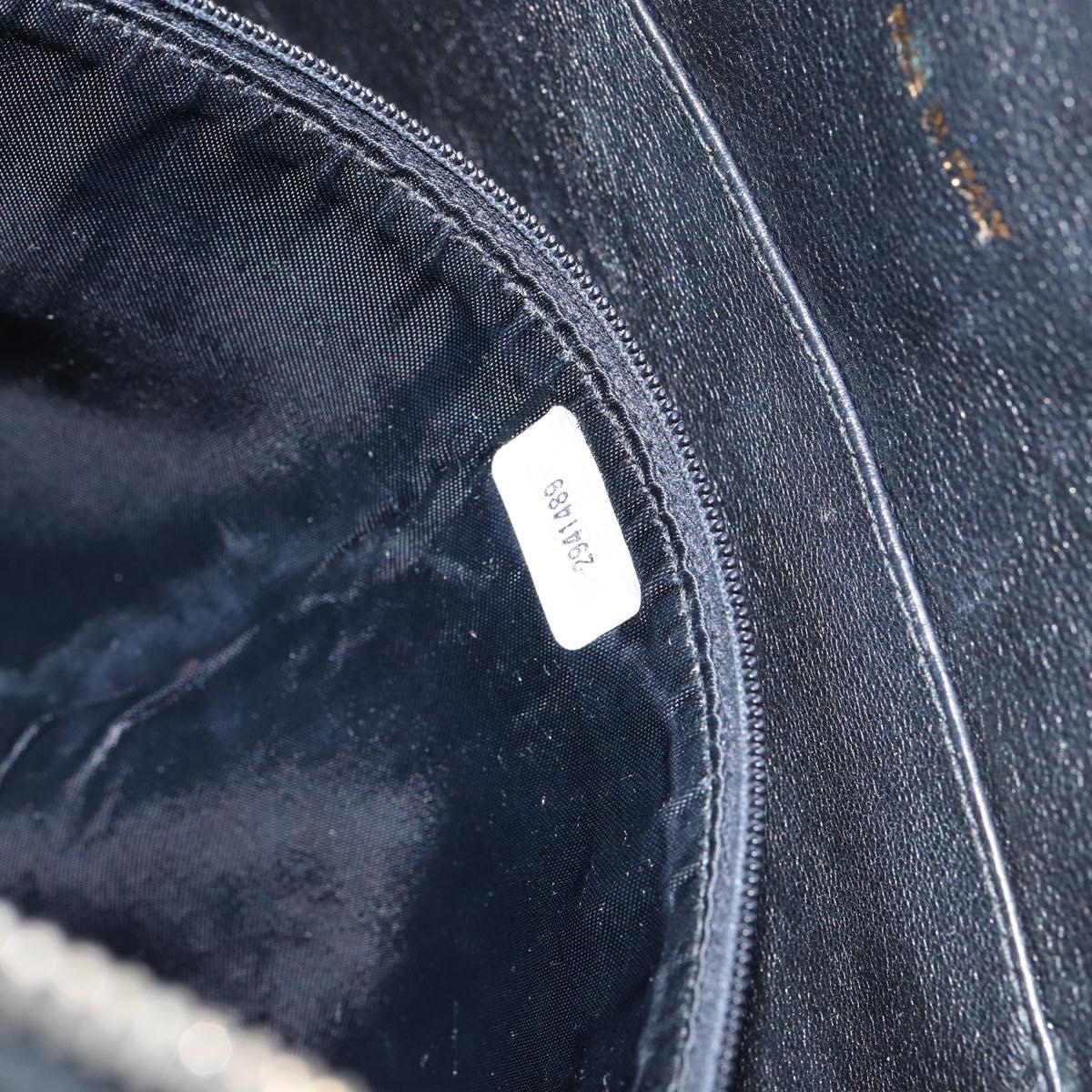 CHANEL Matelasse Shoulder Bag Lamb Skin Black Gold CC Auth yk19820