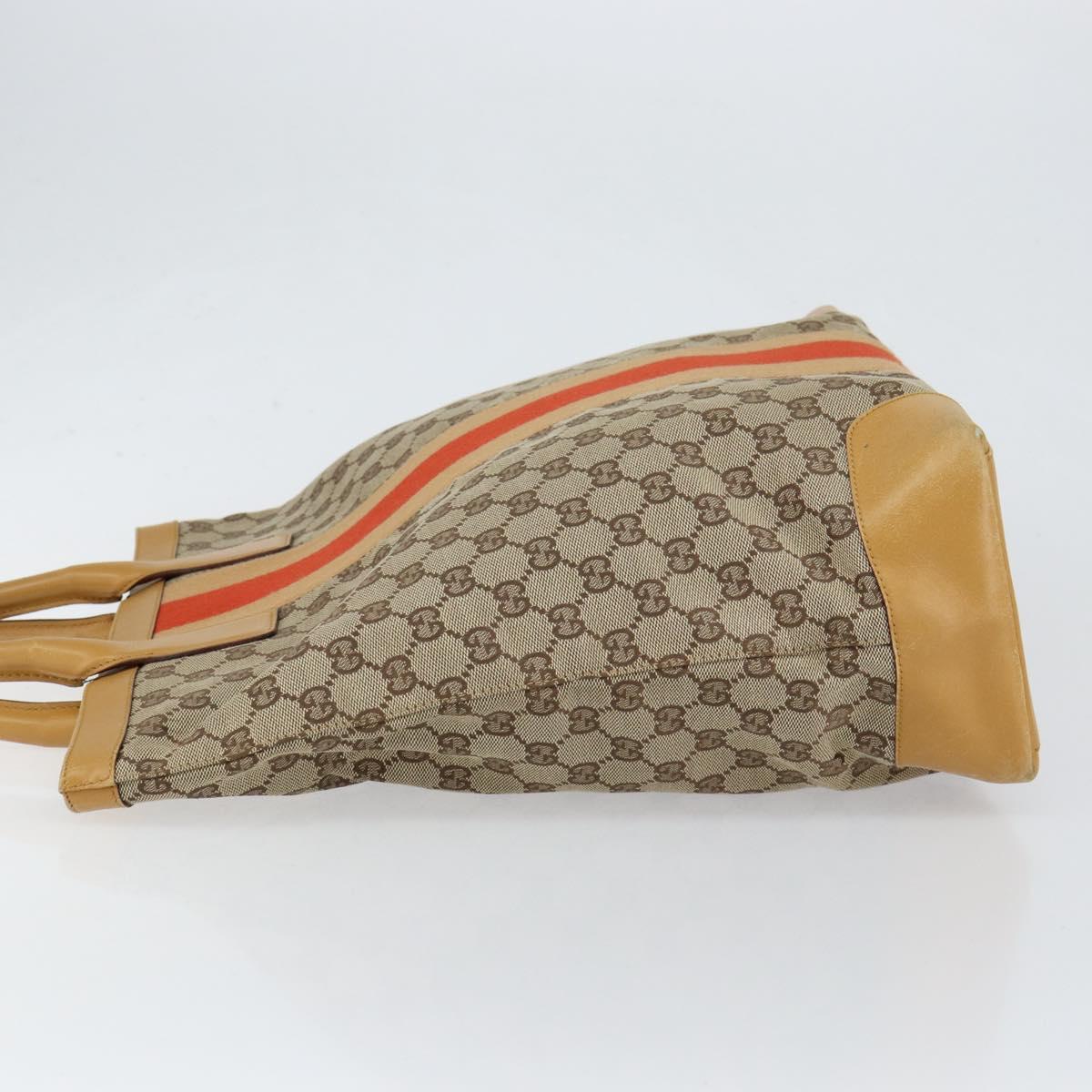 GUCCI GG Canvas Sherry Line Hand Bag Beige Red 002 1093 3444 Auth yk19823